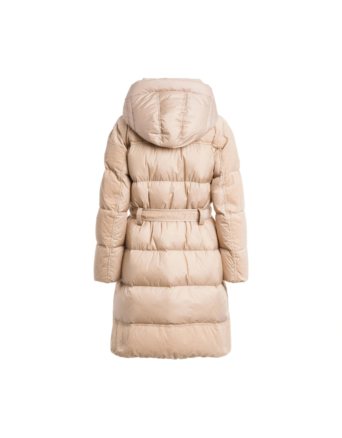 Interstellar Sunkissed Beige Comfort Fit Long Hooded Down Jacket