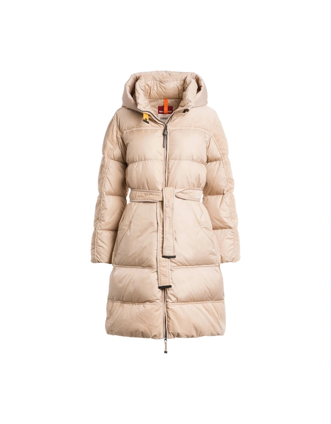 Interstellar Sunkissed Beige Comfort Fit Long Hooded Down Jacket, 4 of 3