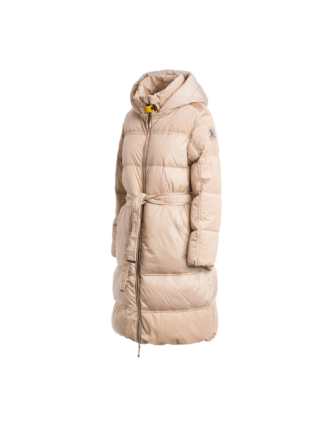 Interstellar Sunkissed Beige Comfort Fit Long Hooded Down Jacket