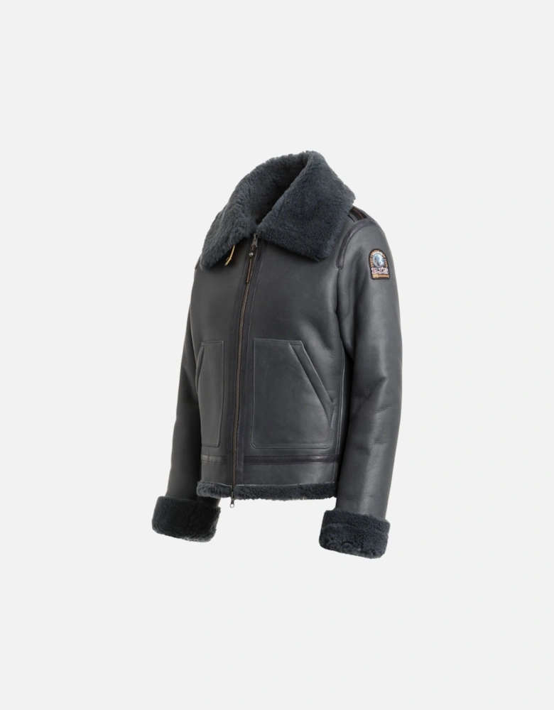 Gialean Special Phantom Dark Grey Leather Jacket