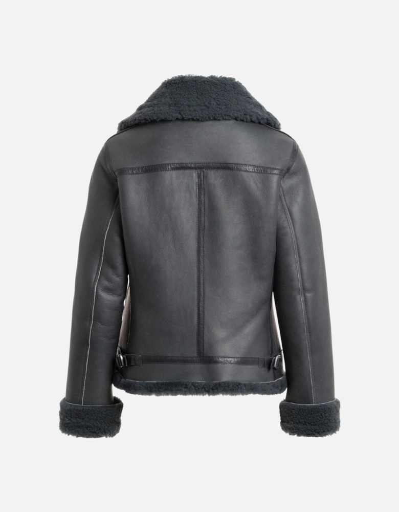 Gialean Special Phantom Dark Grey Leather Jacket