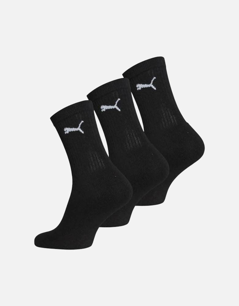 3-Pack Boys' Sports Socks, Black