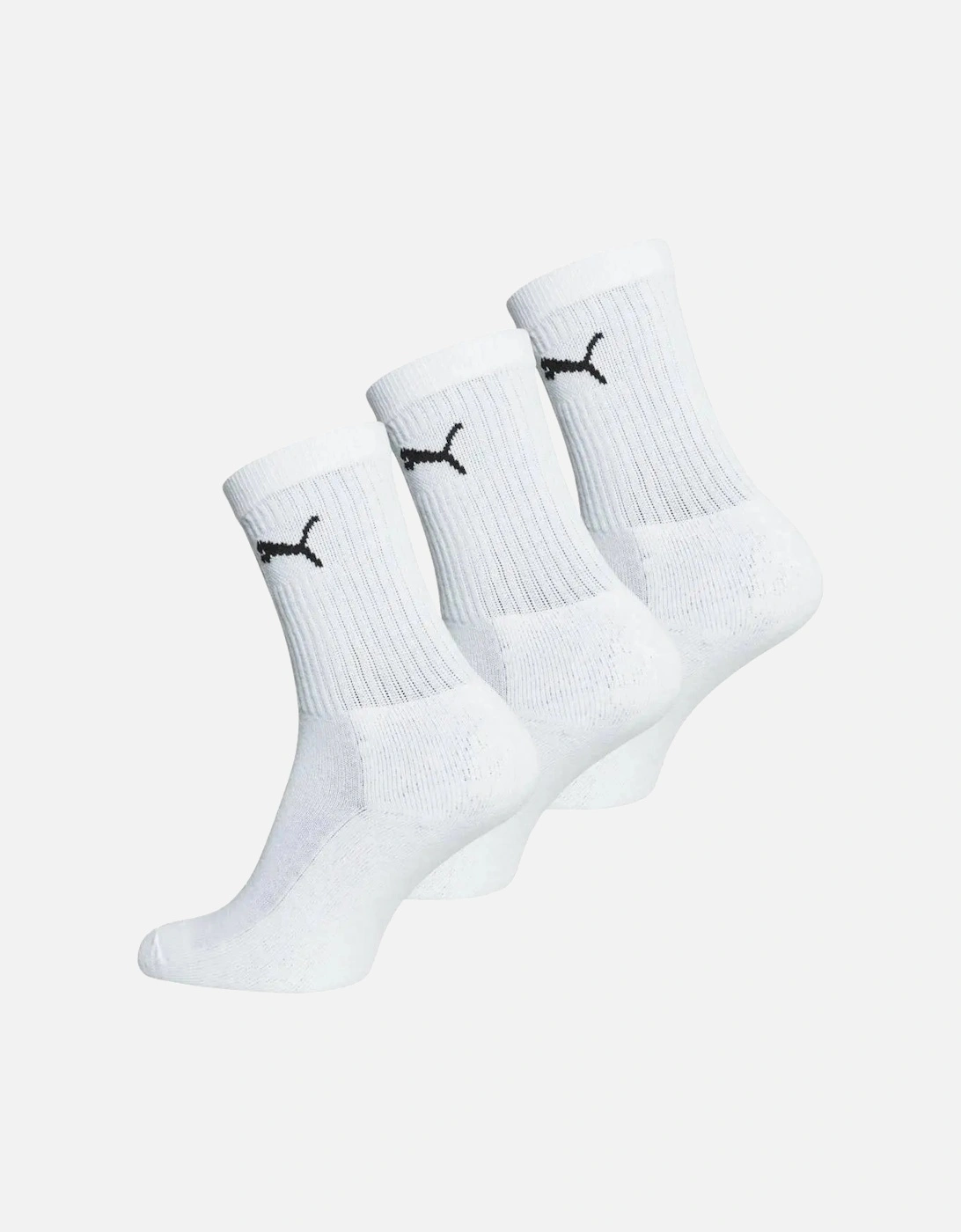 3-Pack Boys' Sports Socks, White, 5 of 4