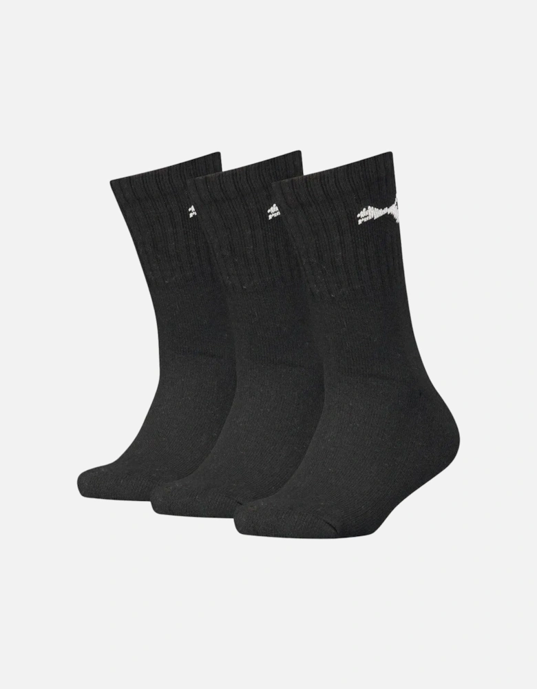 3-Pack Boys' Sports Socks, Black