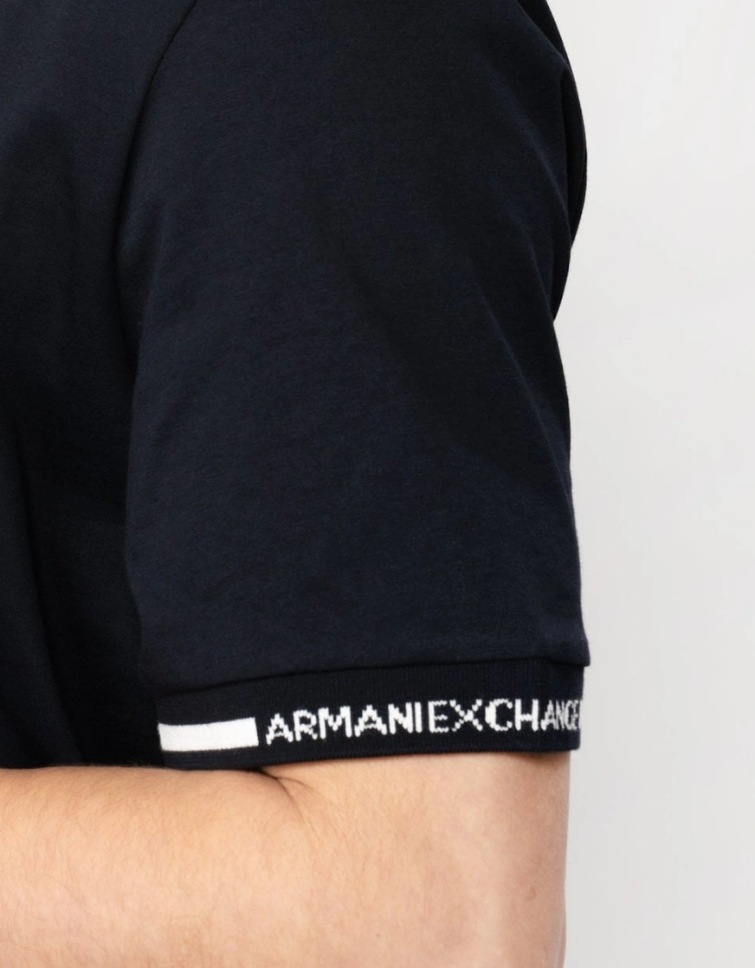 Mens Stripe Logo Tipping T-Shirt
