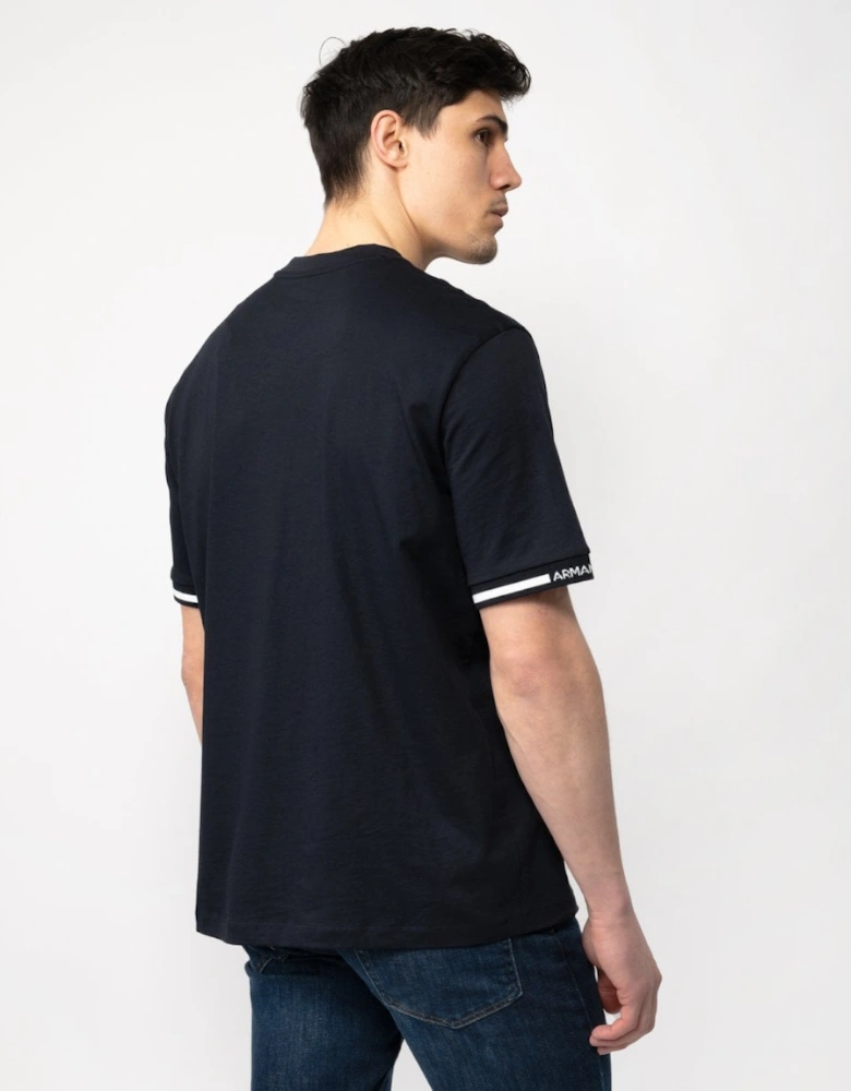 Mens Stripe Logo Tipping T-Shirt