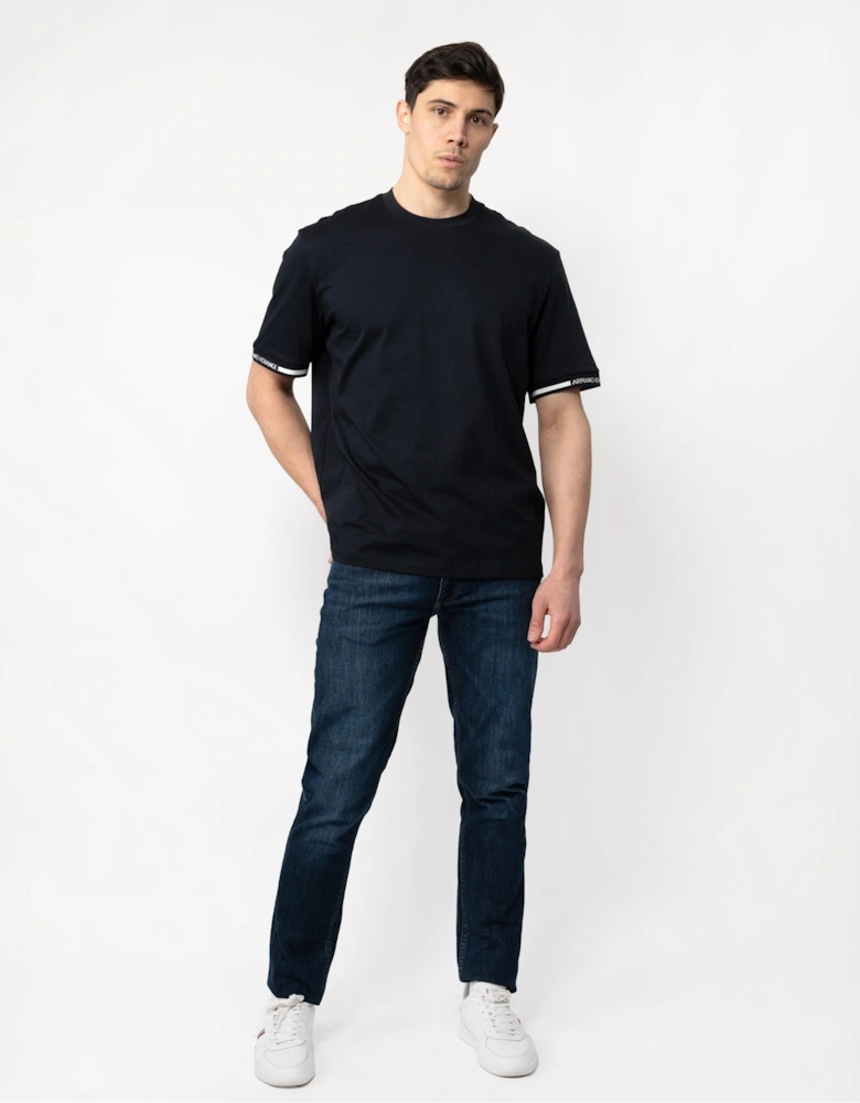 Mens Stripe Logo Tipping T-Shirt