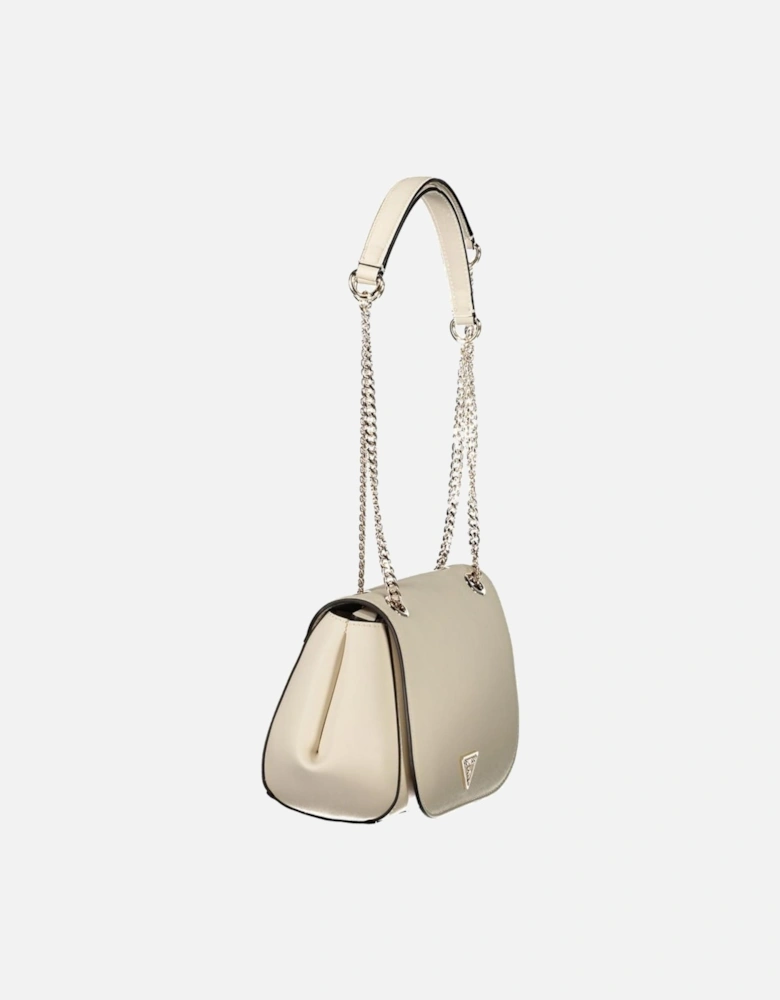 Dual Chain Shoulder Handle Talent Bag Women - White Handbags
