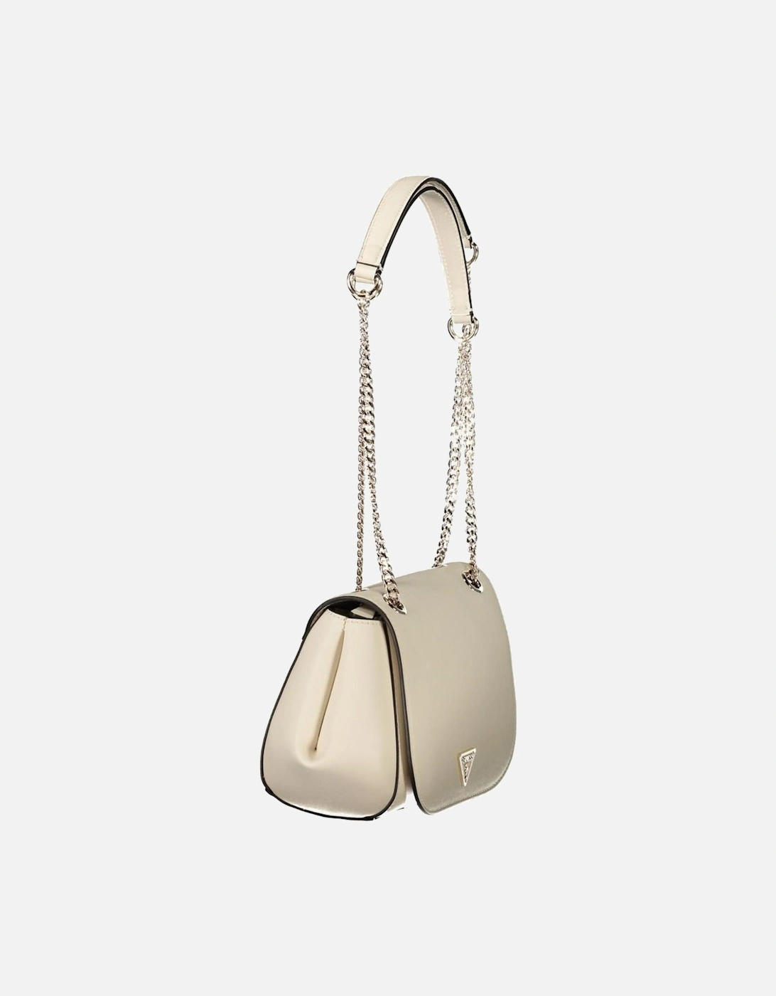 Dual Chain Shoulder Handle Talent Bag Women - White Handbags