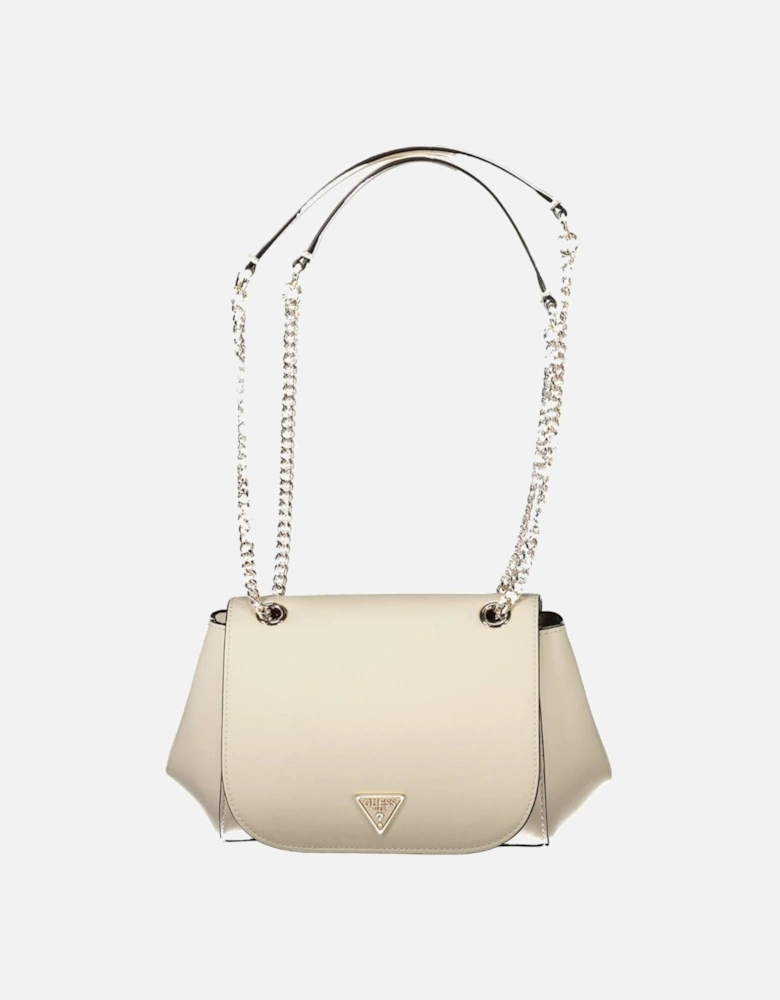 Dual Chain Shoulder Handle Talent Bag Women - White Handbags