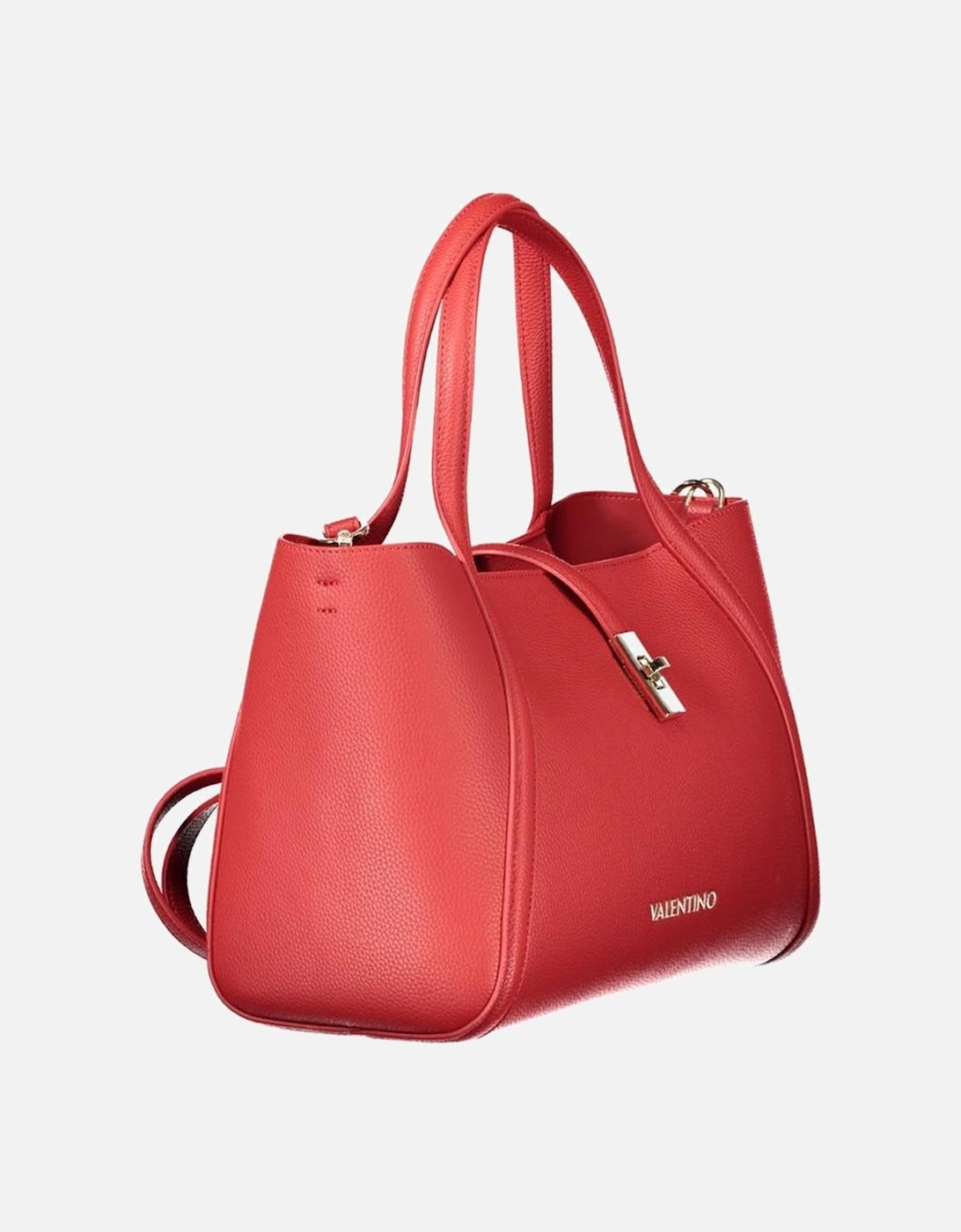 Elegant Handbag with Adjustable Strap and Removable Pouch Women - Red