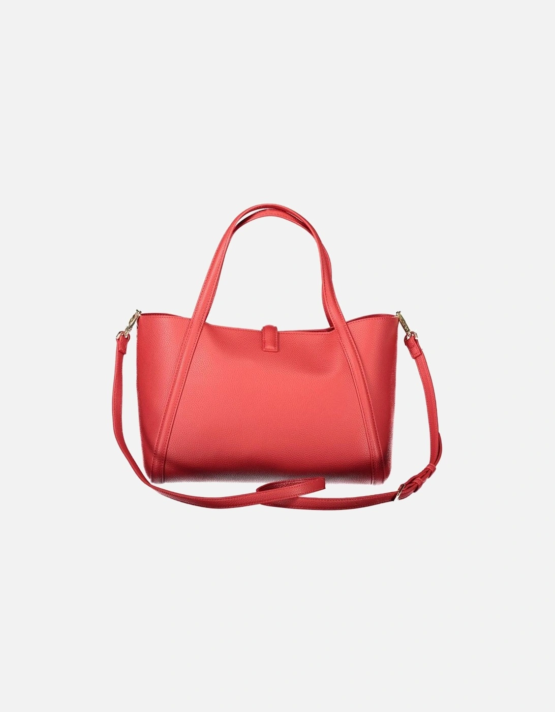 Elegant Handbag with Adjustable Strap and Removable Pouch Women - Red