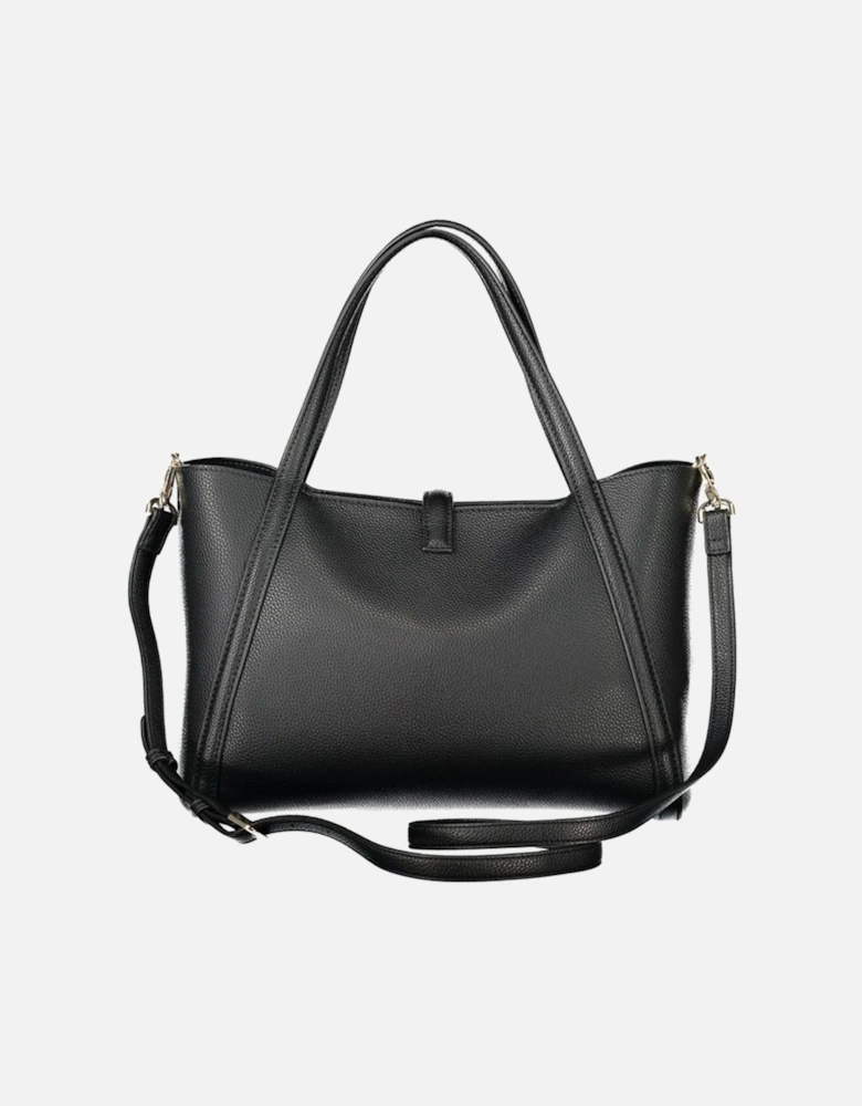 Luxurious Polyethylene Handbag with Versatile Straps Women - Black