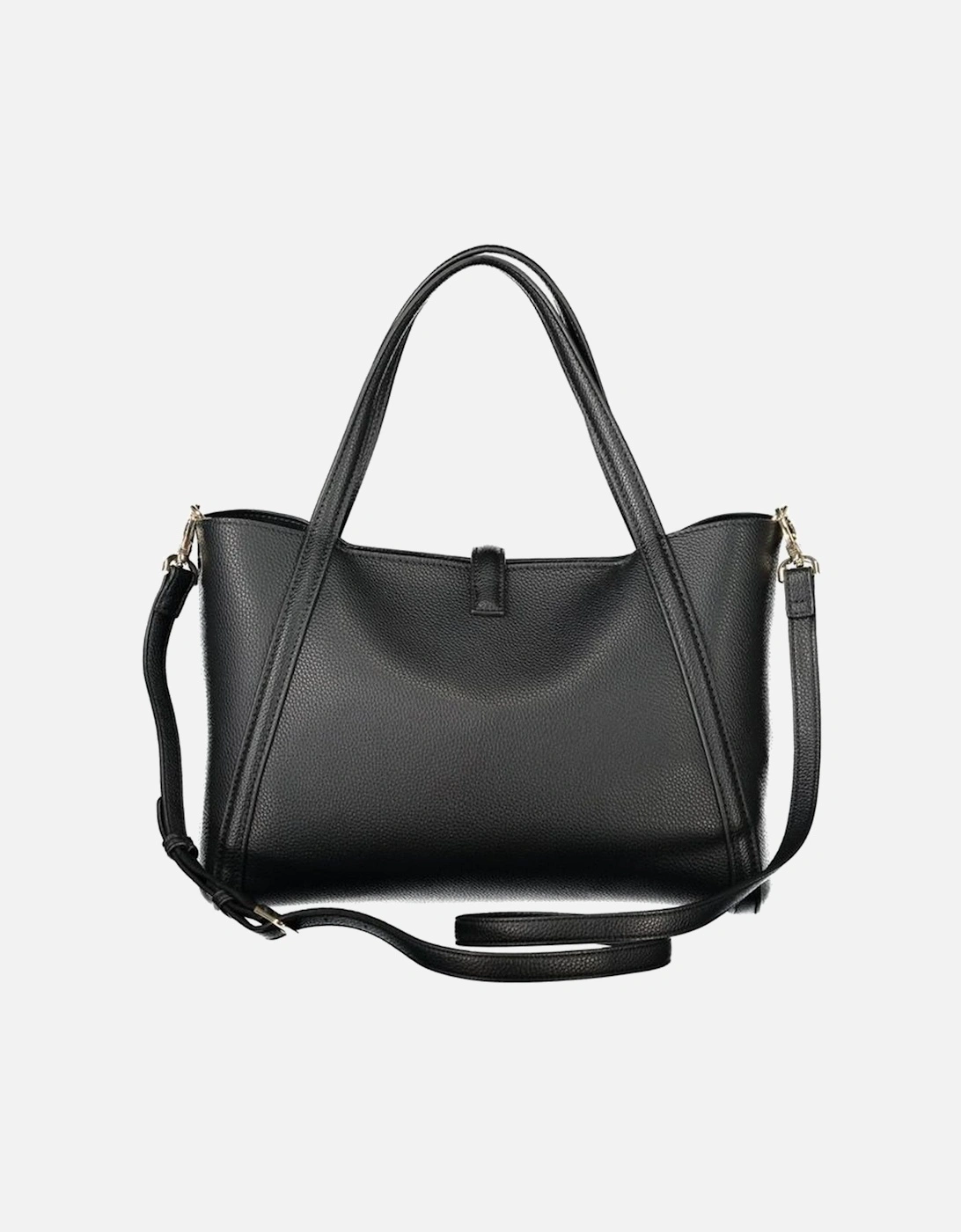Luxurious Polyethylene Handbag with Versatile Straps Women - Black