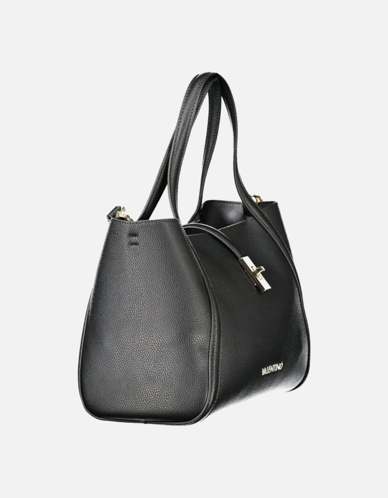 Luxurious Polyethylene Handbag with Versatile Straps Women - Black