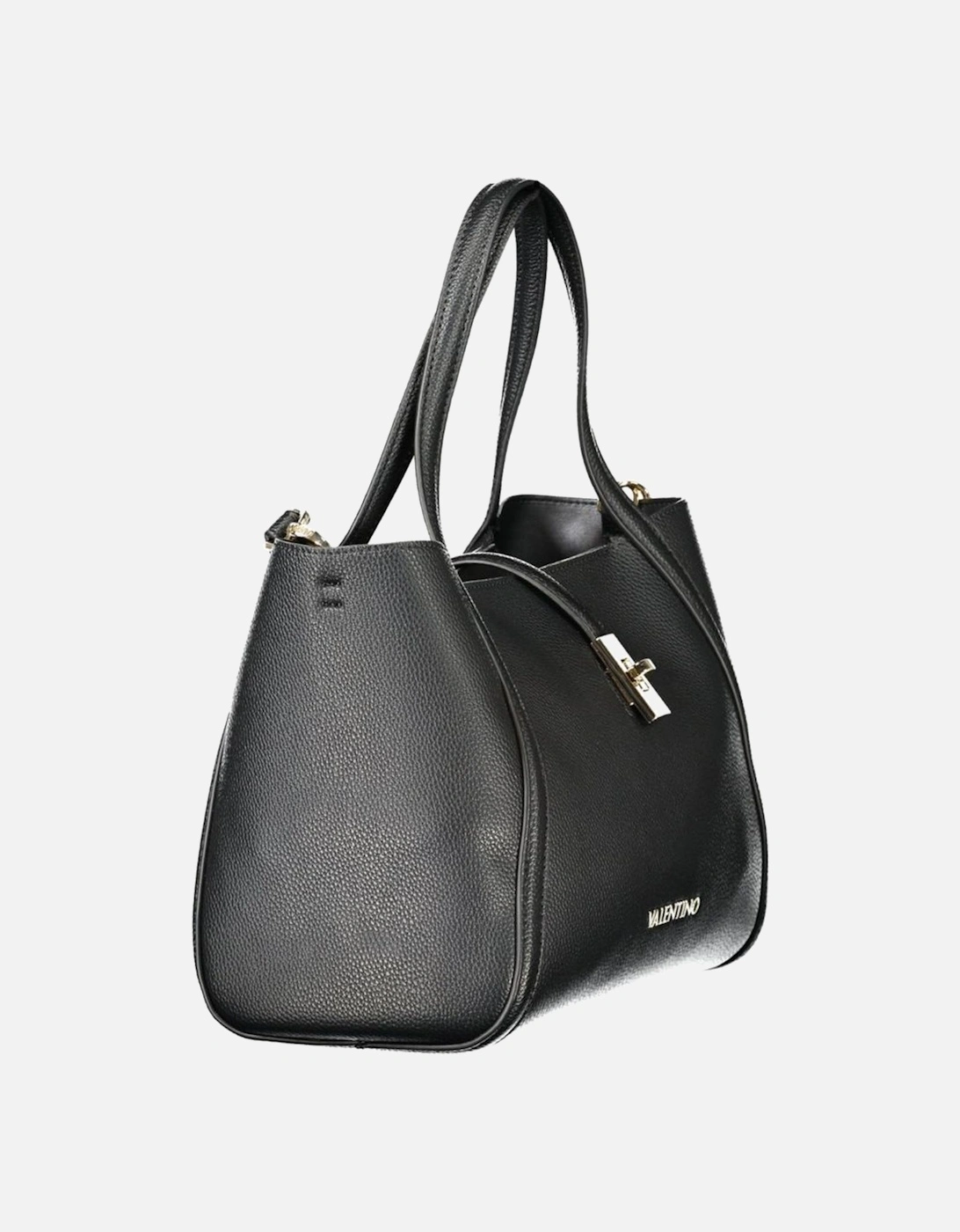Luxurious Polyethylene Handbag with Versatile Straps Women - Black