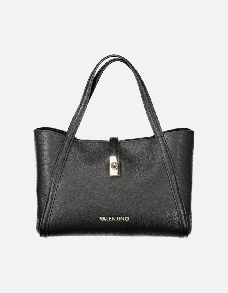 Luxurious Polyethylene Handbag with Versatile Straps Women - Black