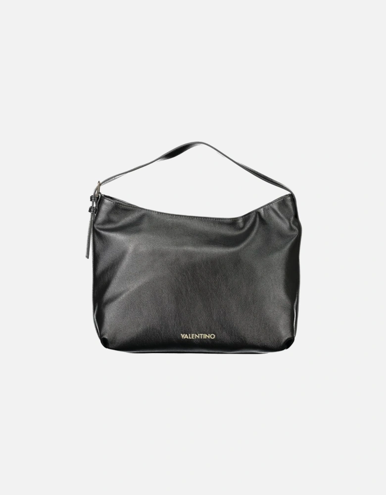 Adjustable Shoulder Handle Handbag with Zip Closure Women - Black