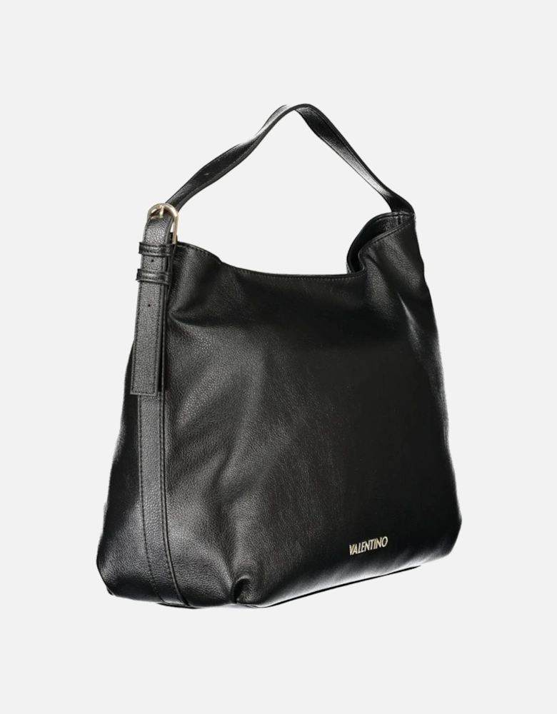 Adjustable Shoulder Handle Handbag with Zip Closure Women - Black
