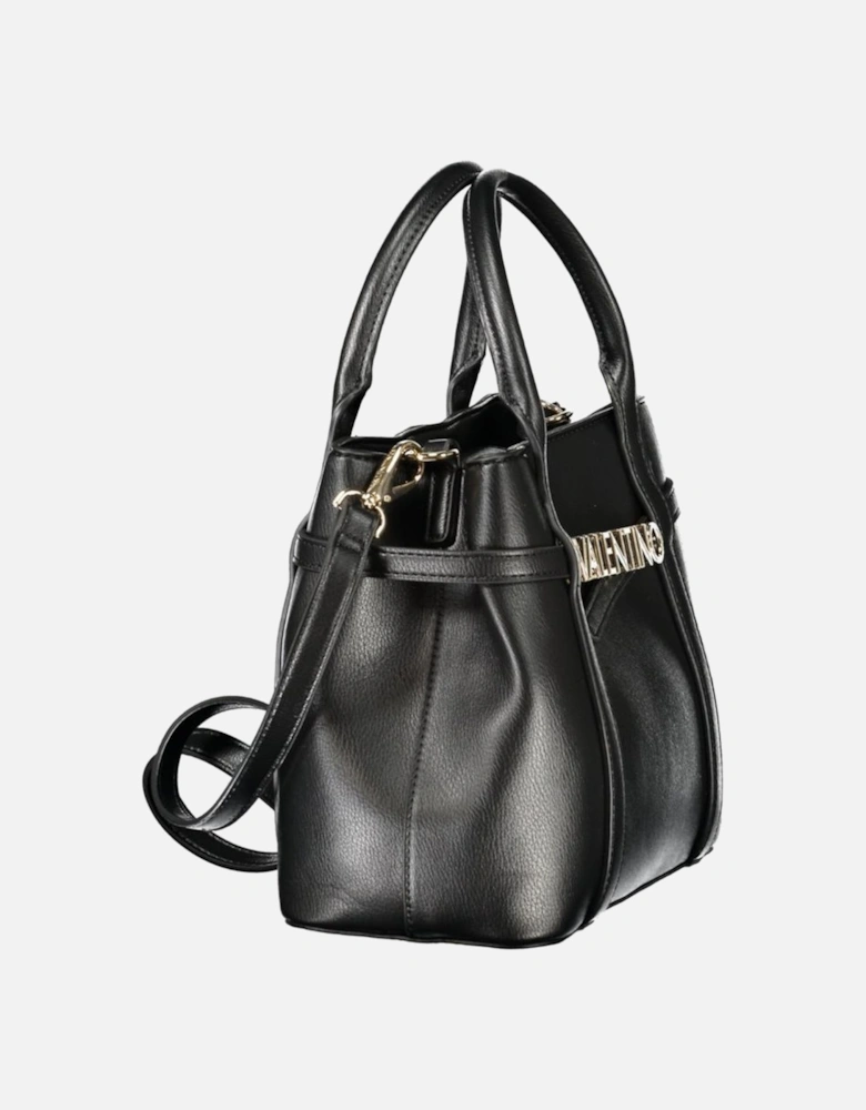 Structured Handbag with Twin Handles and Shoulder Strap Women - Black