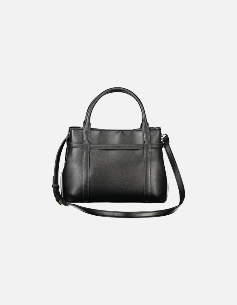 Structured Handbag with Twin Handles and Shoulder Strap Women - Black