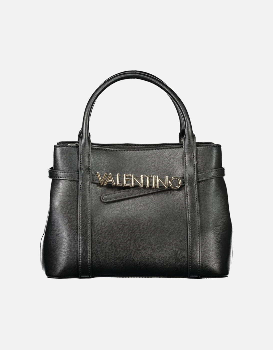 Structured Handbag with Twin Handles and Shoulder Strap Women - Black, 4 of 3