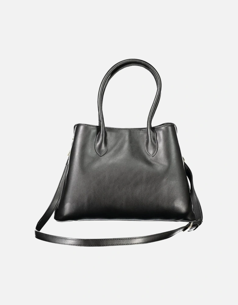 Elegant Dual-Handle Handbag with Detachable Strap Women - Black