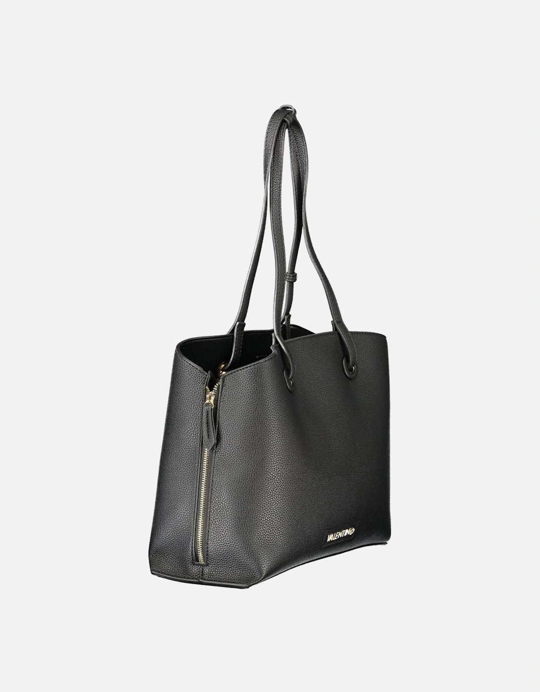 Expandable Zip Design Handbag with Refined Compartments Women - Black