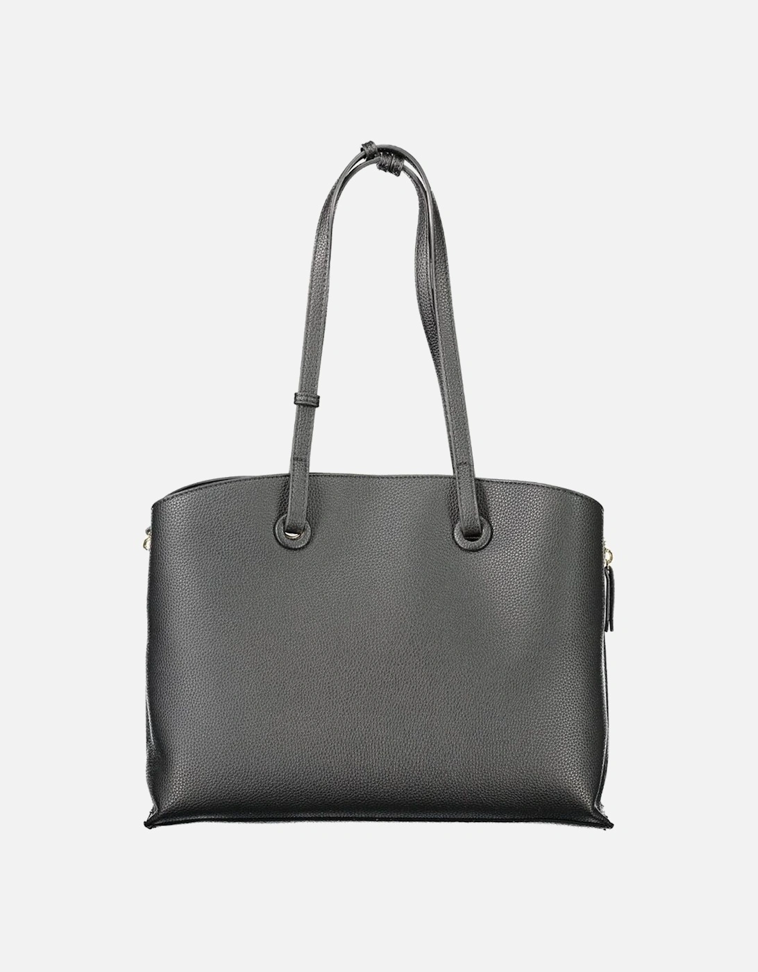 Expandable Zip Design Handbag with Refined Compartments Women - Black