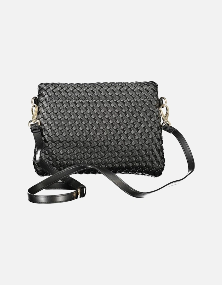 Contrasting Detail Shoulder Bag with Adjustable Strap Women - Black
