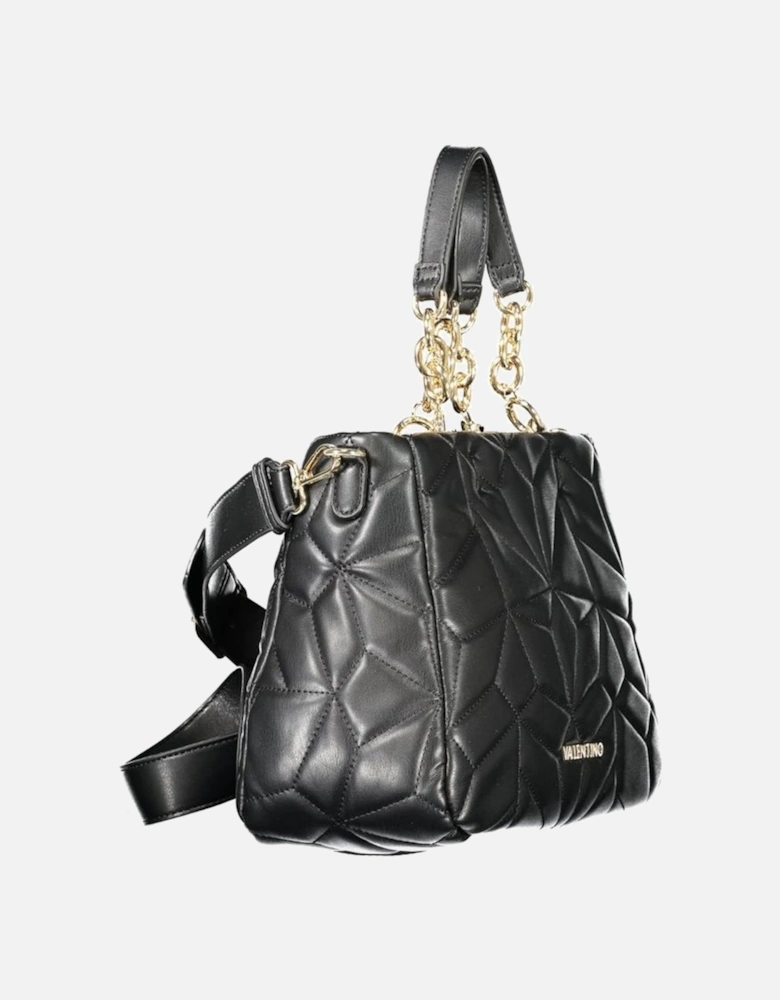 Chain Handle Handbag with Adjustable Strap Women - Black