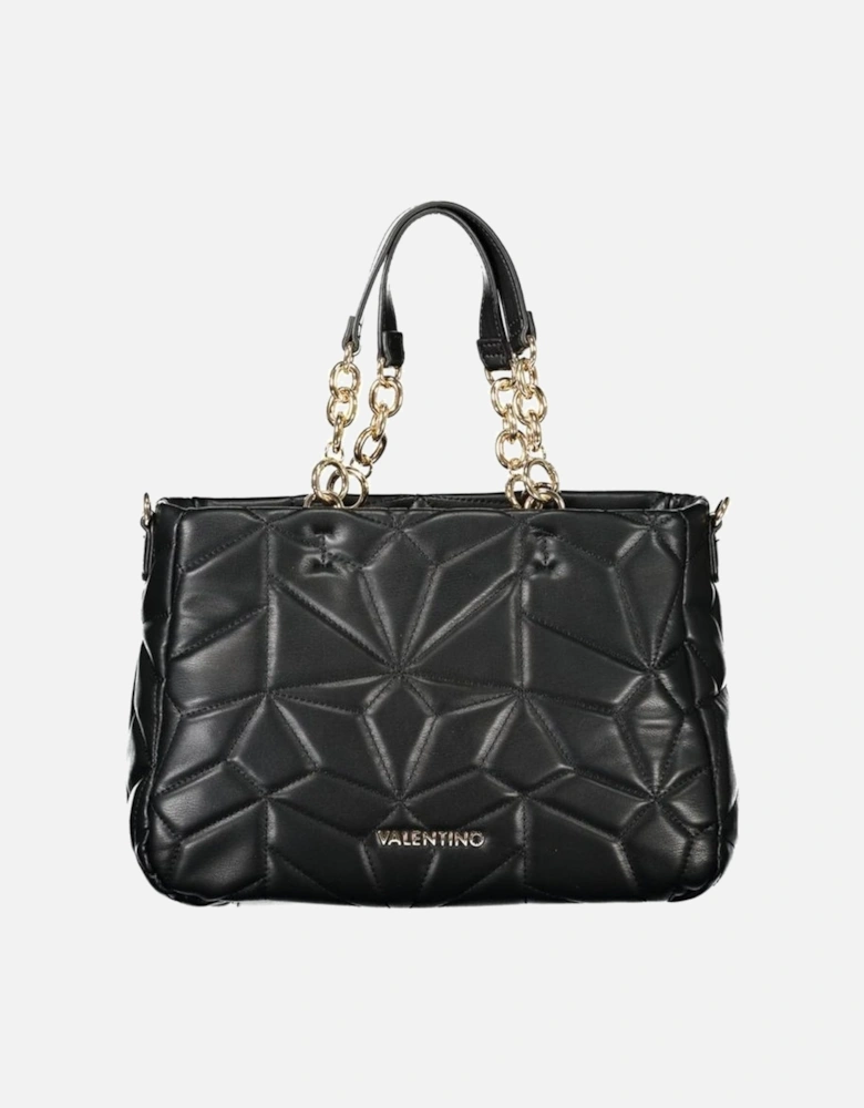 Chain Handle Handbag with Adjustable Strap Women - Black