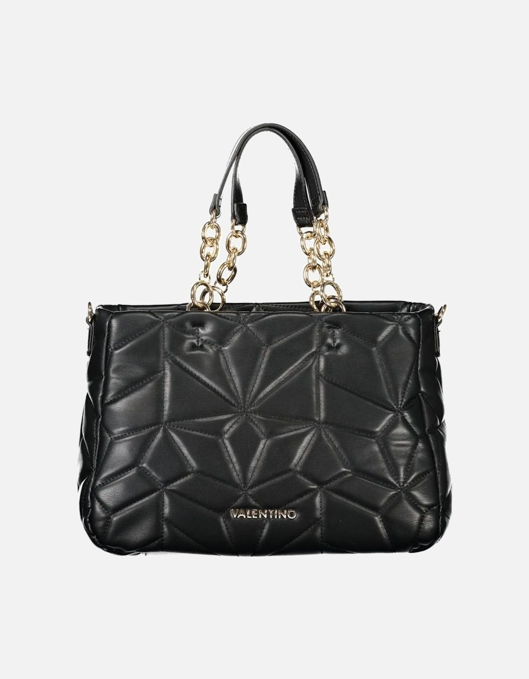 Chain Handle Handbag with Adjustable Strap Women - Black, 4 of 3