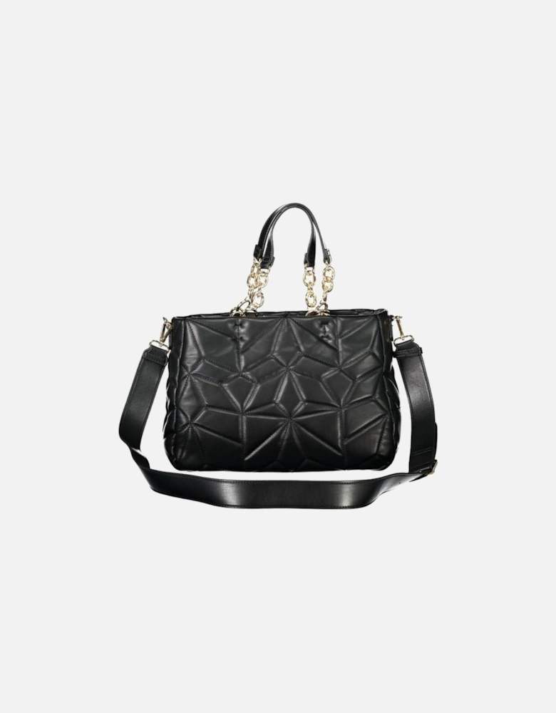 Chain Handle Handbag with Adjustable Strap Women - Black