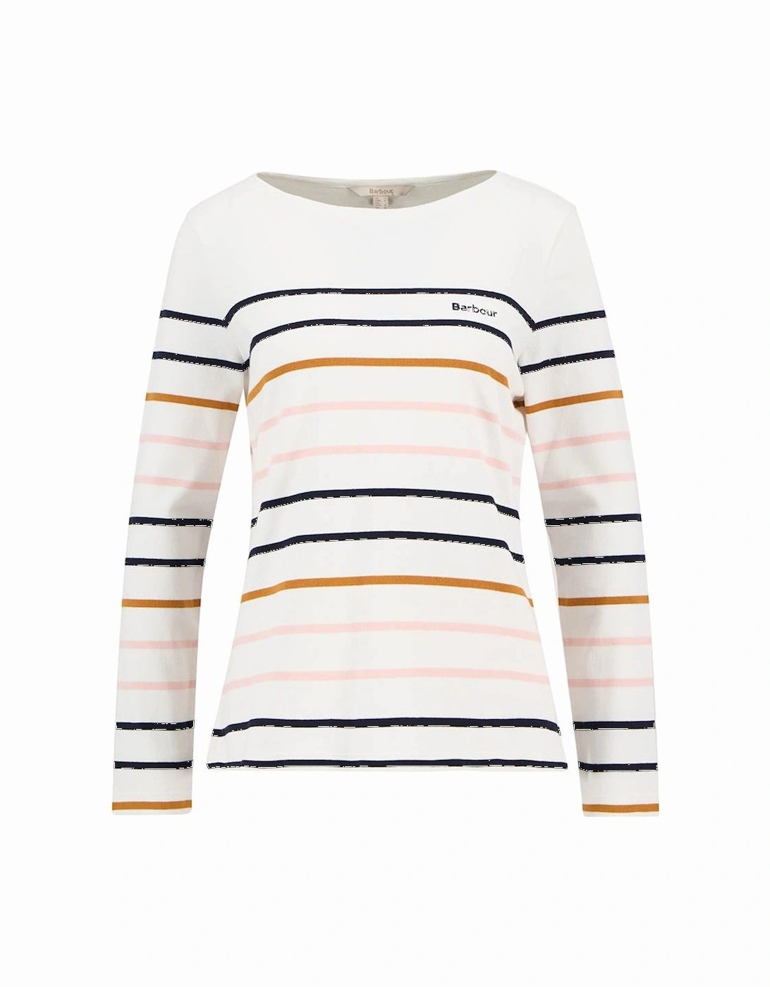 Hawkins Womens Striped Long-Sleeved T-Shirt - Cloud Stripe, 2 of 1