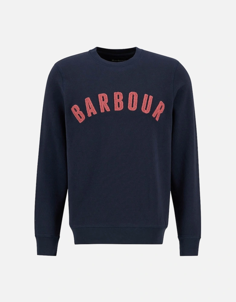 Prep Logo Crew Mens Sweatshirt - Navy/Pink