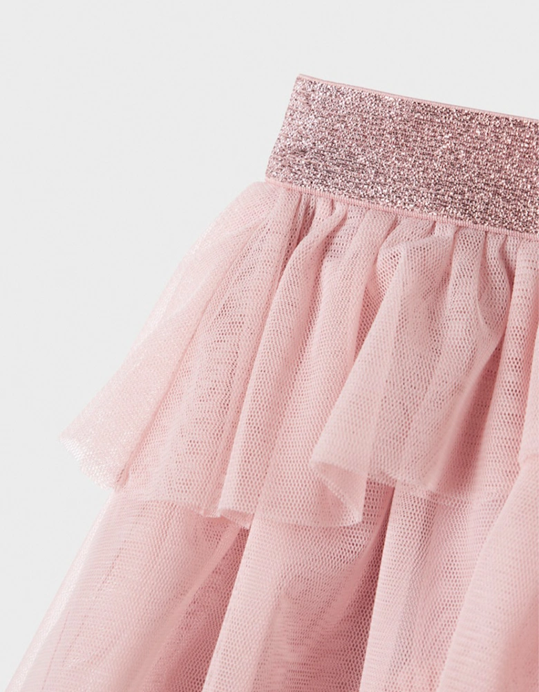 Mini Girl's Lenora Tulle Skirt Burnished Lilac