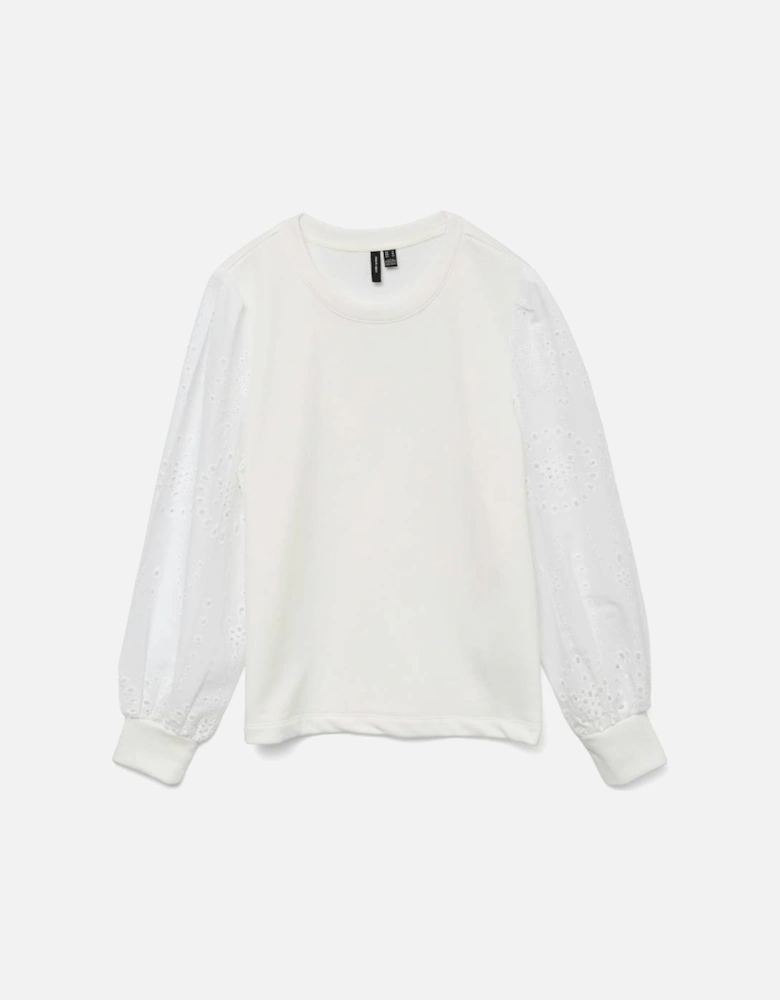 Damine Long Sleeve Box Sweatshirt Snow White