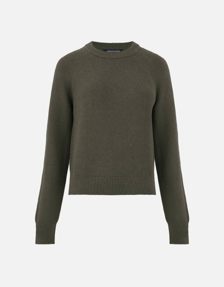 Women's Lily Mozart Crew Neck Jumper Khaki Green