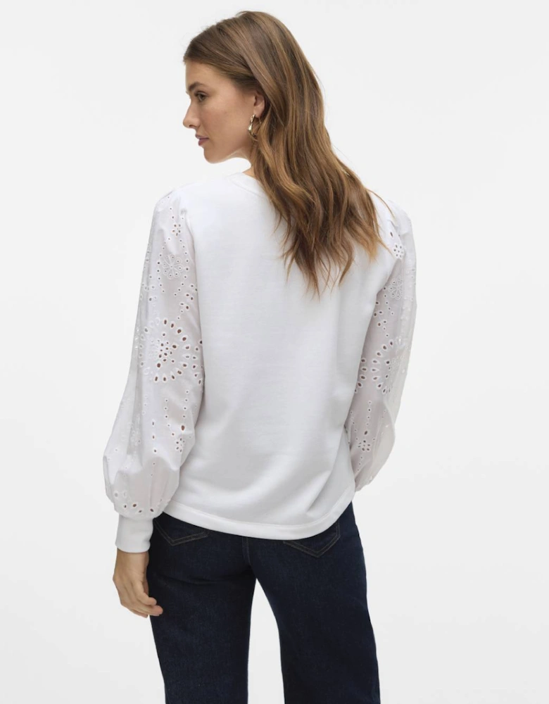 Damine Long Sleeve Box Sweatshirt Snow White