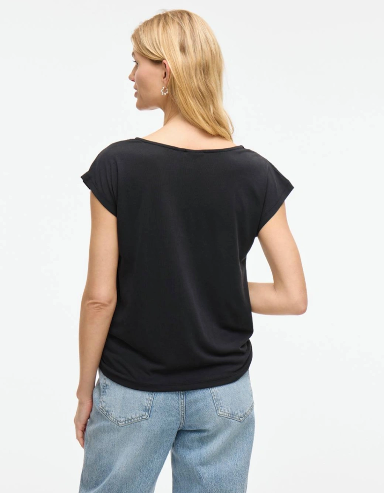 Modala Waterfall Top Black Beauty