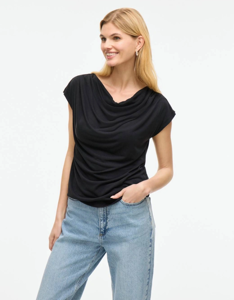 Modala Waterfall Top Black Beauty
