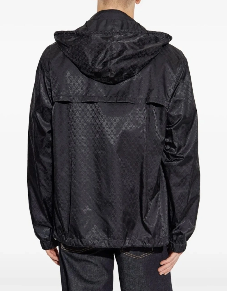 Skull Jacquard Windbreaker Black