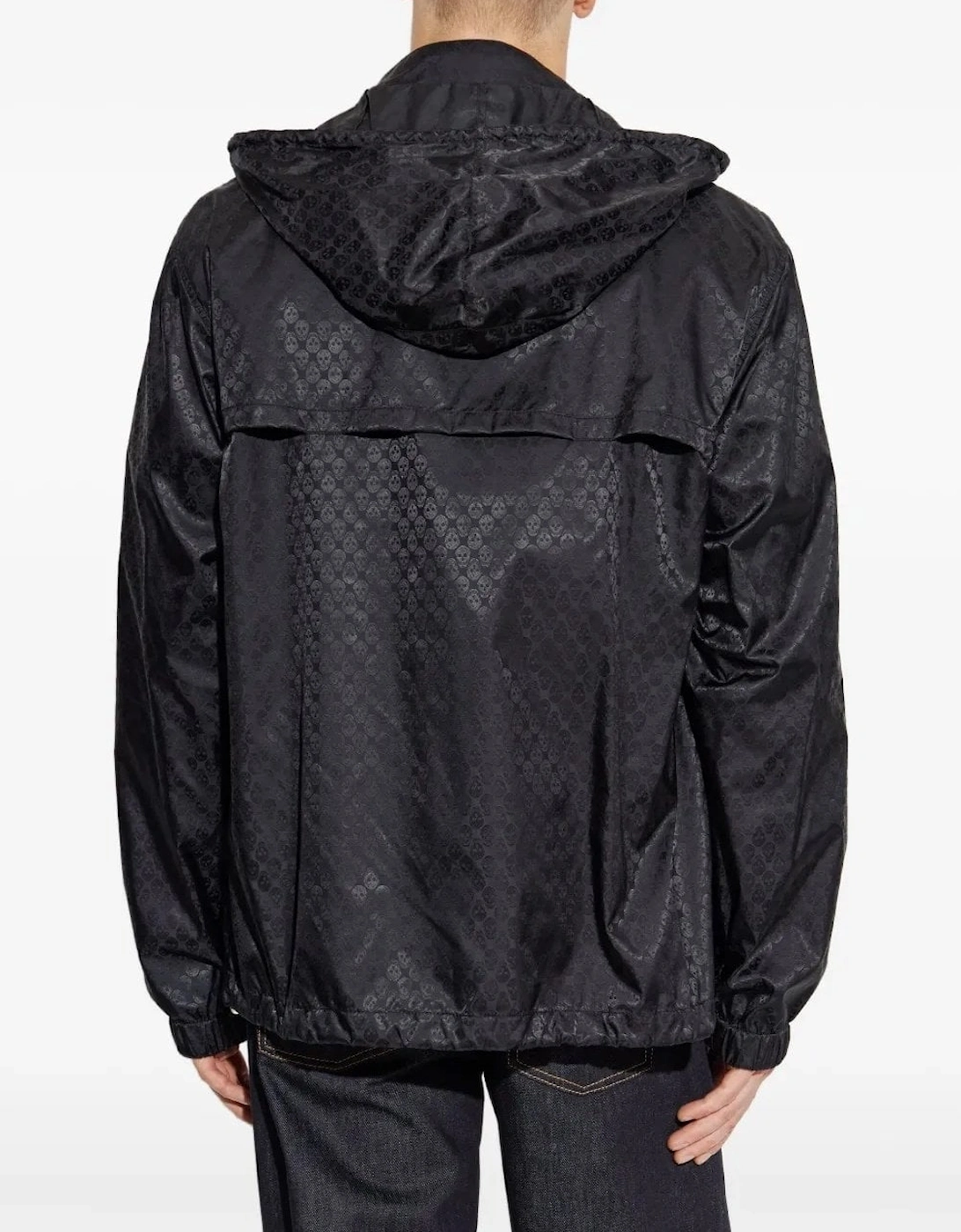 Skull Jacquard Windbreaker Black