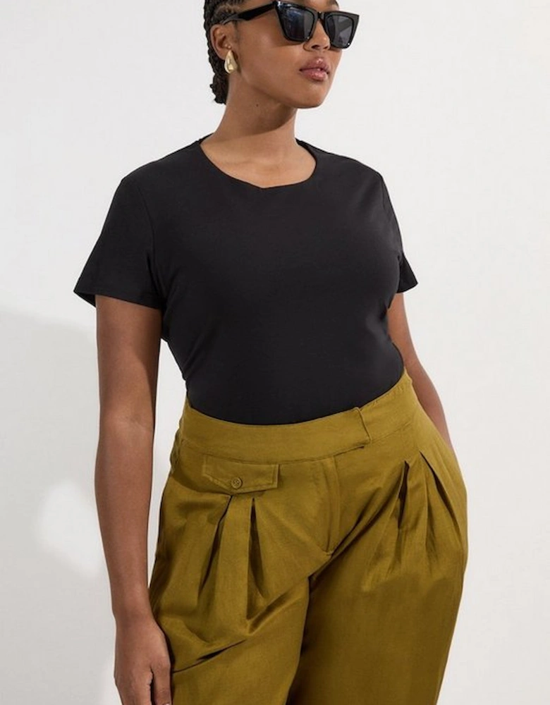 Plus Size Stretch Cotton T-Shirt