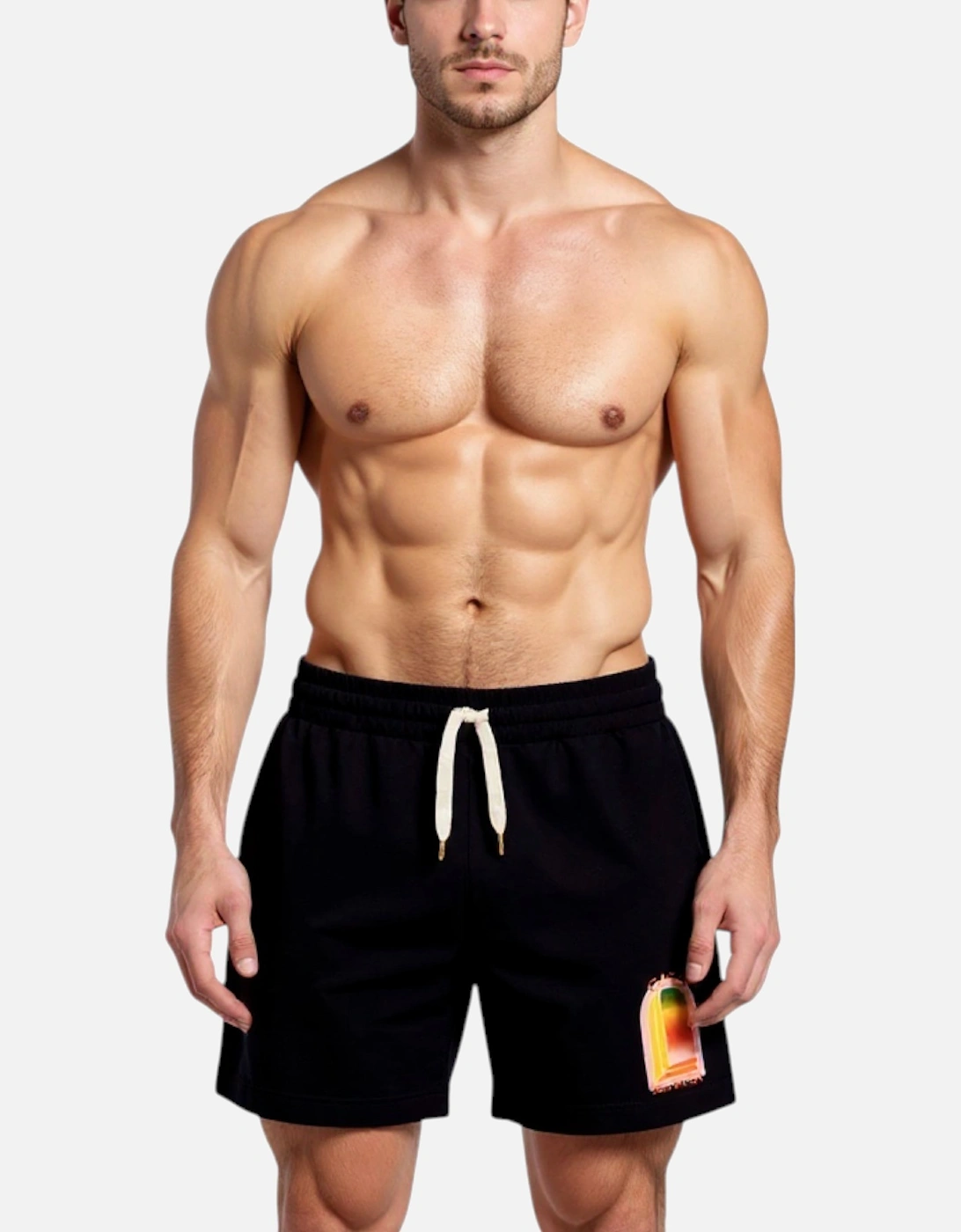 Mens Shorts Gradient Arch Logo Gym Shorts, 9 of 8