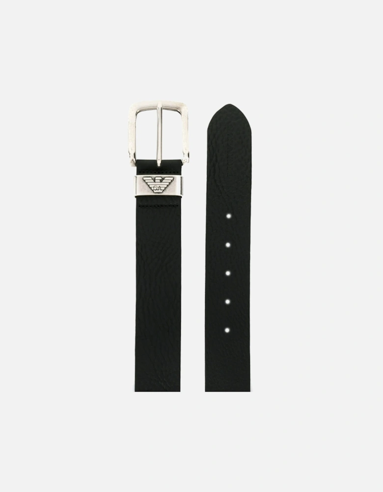 Branded Buckle Belt Black