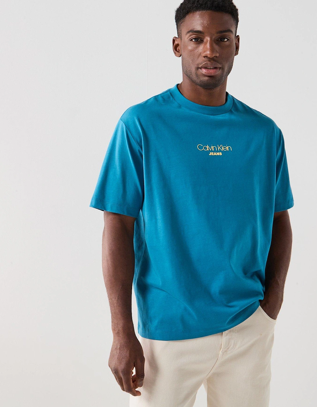 Jeans Shirt Sleeve Relaxed Fit Graphic T-Shirt - Light Blue, 2 of 1