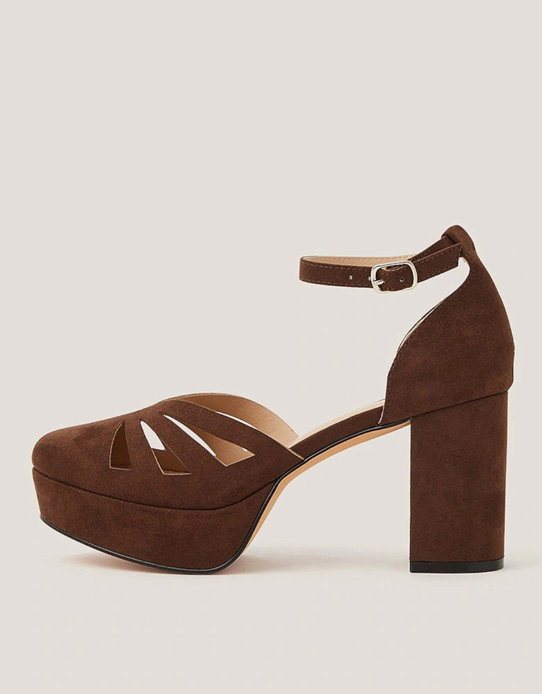 Iris Cutwork Platform - Chocolate