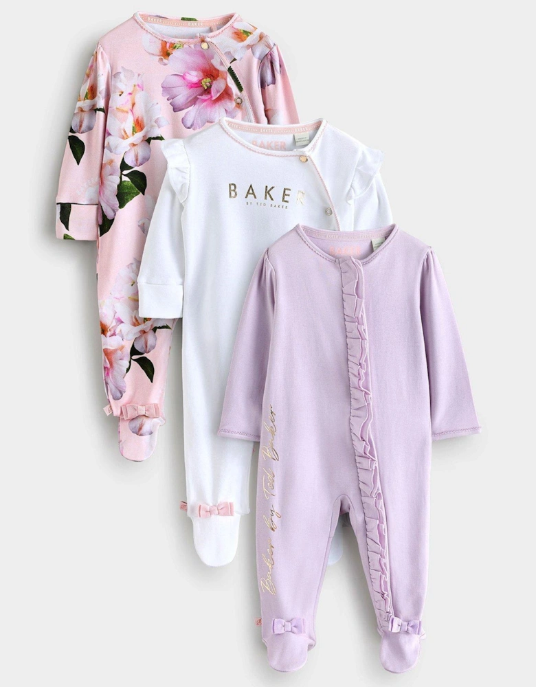 Baby Girls Sleepsuits - Multi